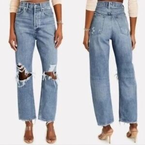 Agolde Women's Straight Leg Jeans - Light Blue